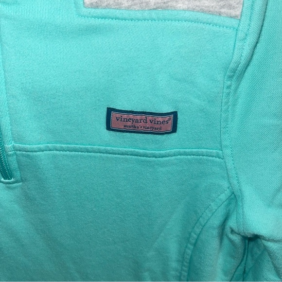Vineyard Vines Shep Shirt 1/4 Zip Pullover Mint green - Picture 3 of 4
